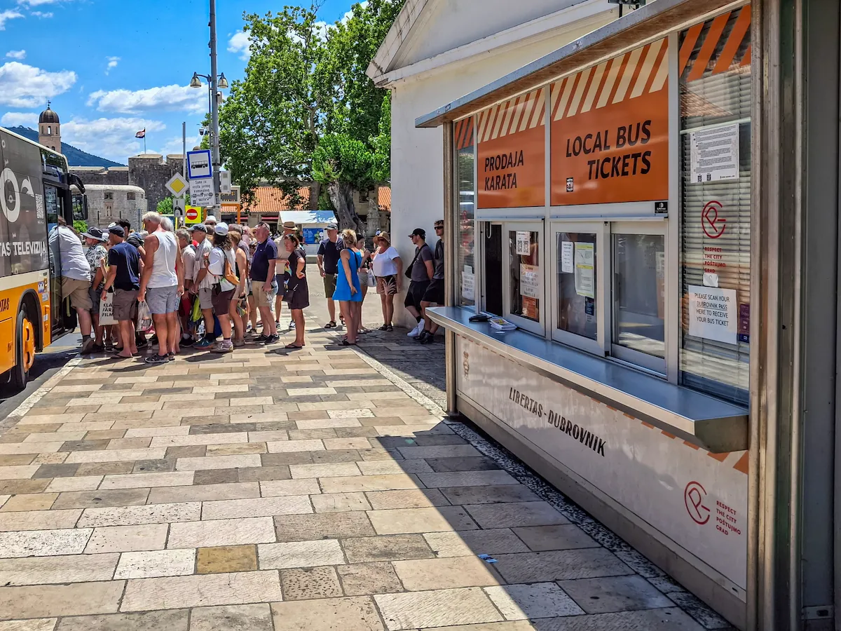 Official Libertas ticket office at Pile Gate where return bus tickets can be purchased before boarding