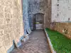 Stone gate leading into the lower courtyard of Bokar Fortress