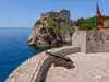 View from top terrace of Bokar Fortress overlooking Fort Lovrijenac