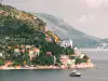 Distant view of Hotel Belvedere on the hillside near St. Jacob beach as seen from the Dubrovnik City Walls