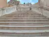 View ascending the Jesuit Staircase toward St Ignatius Church in Dubrovnik Old Town