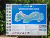 Information sign showing the map and points of interest on Lokrum Island