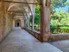 Interior view just inside the entrance of the historic Benedictine monastery cloister on Lokrum Island