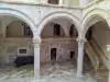 View from the upper floor of the Rector's Palace looking down at the prison side of the courtyard